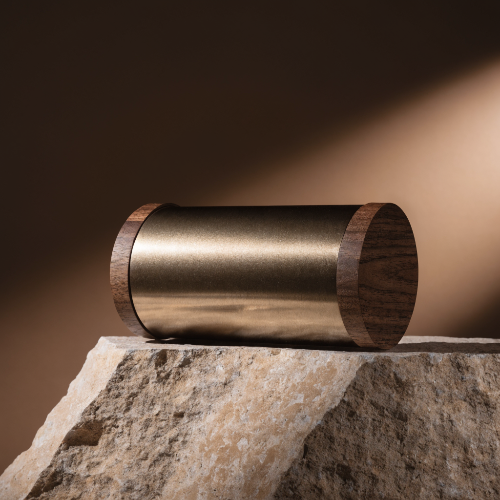 Brass and Walnut Dehumidifier