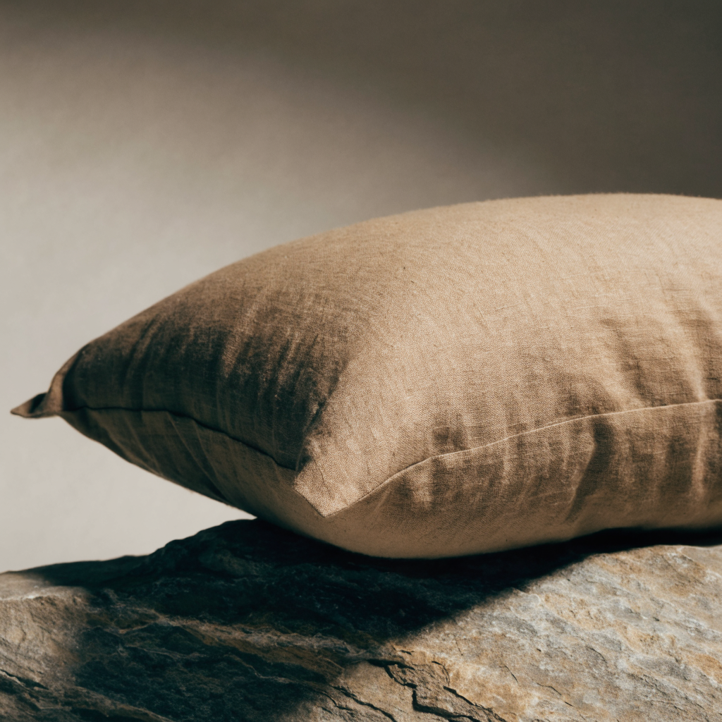 Clay Linen Down Pillow