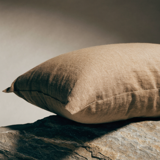 Clay Linen Down Pillow