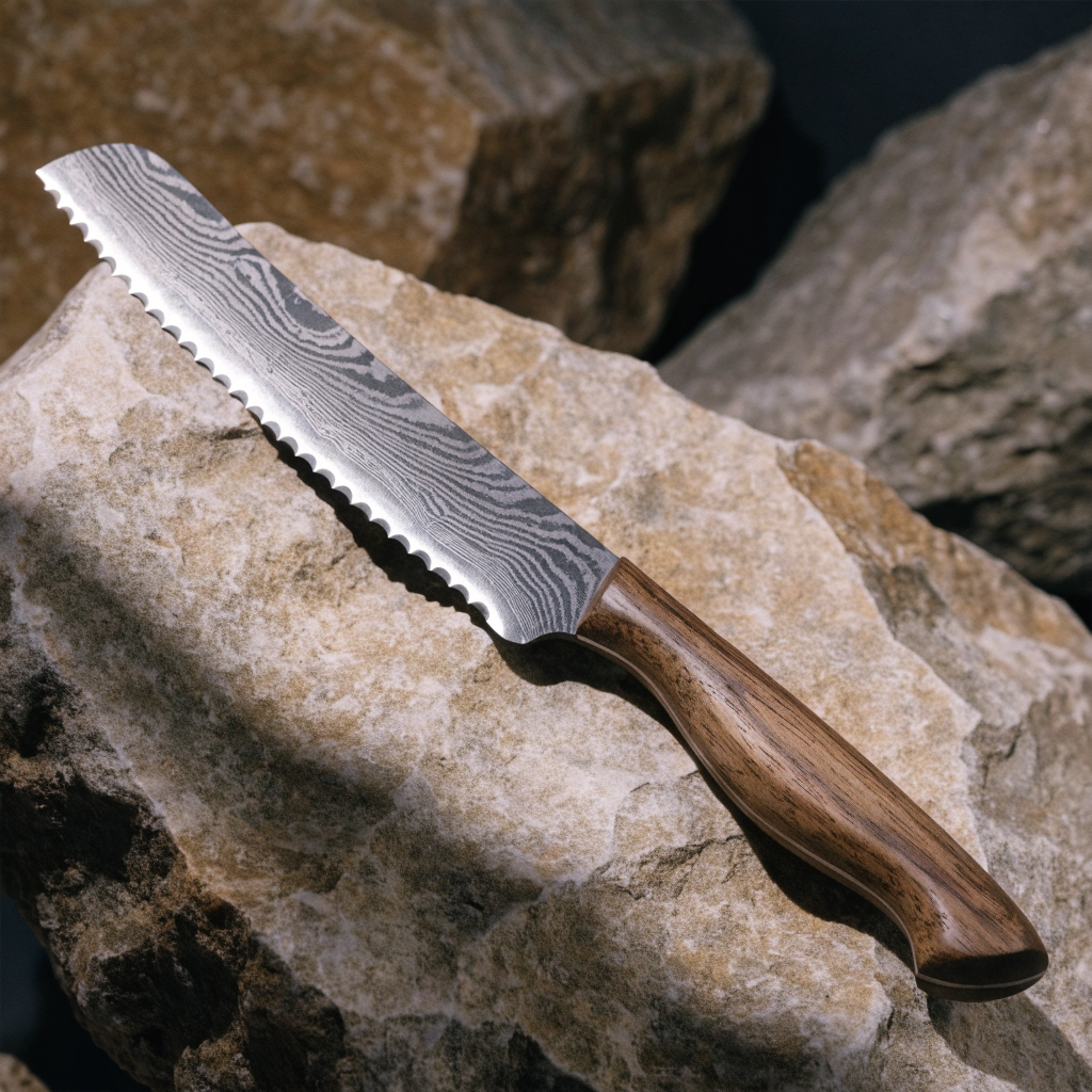 Damascus Bread Knife