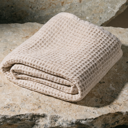 Waffle Bath Towel Cream
