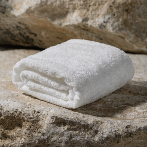 Organic Cotton Shower Towel White