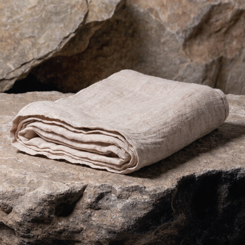Linen Sunbathing Towel Natural