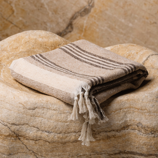 Hammam Peshtemal Towel Natural Stripe