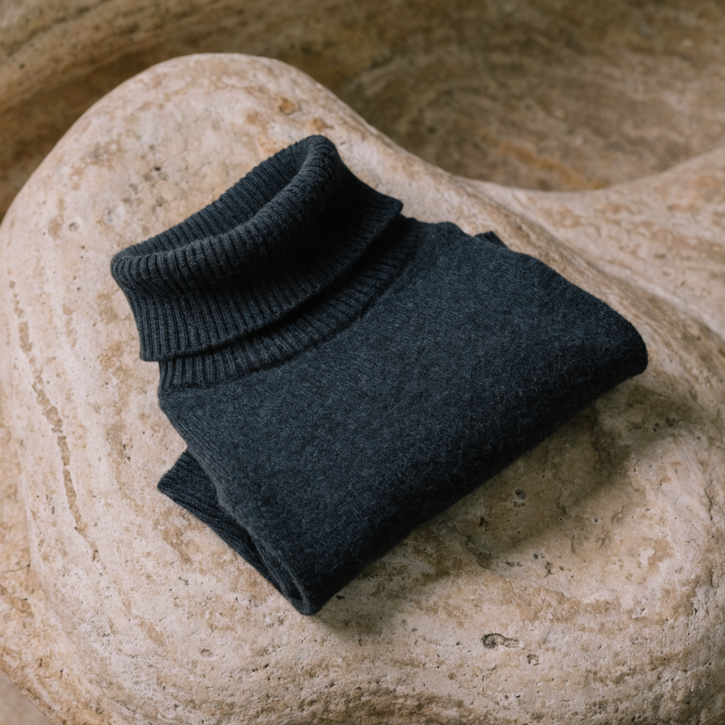 Merino Dog Turtleneck Charcoal