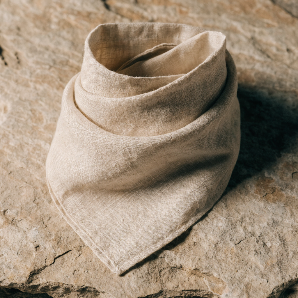 Linen Dog Bandana Natural