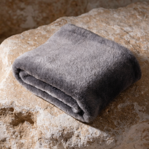 Alpaca Dog Blanket Stone