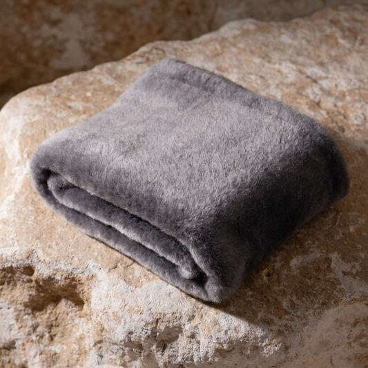 Alpaca Dog Blanket Stone