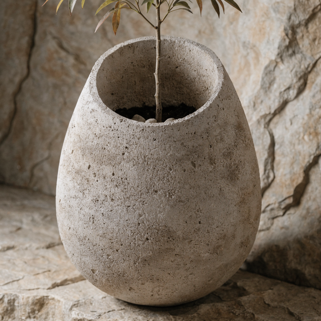 Concrete Egg Planter