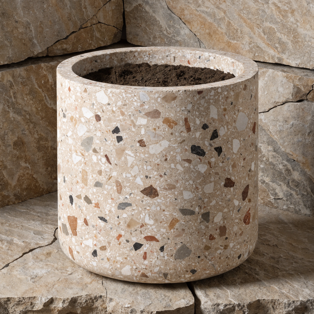 Terrazzo Cylinder Planter