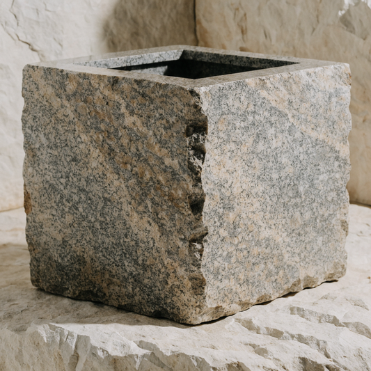 Granite Cube Planter
