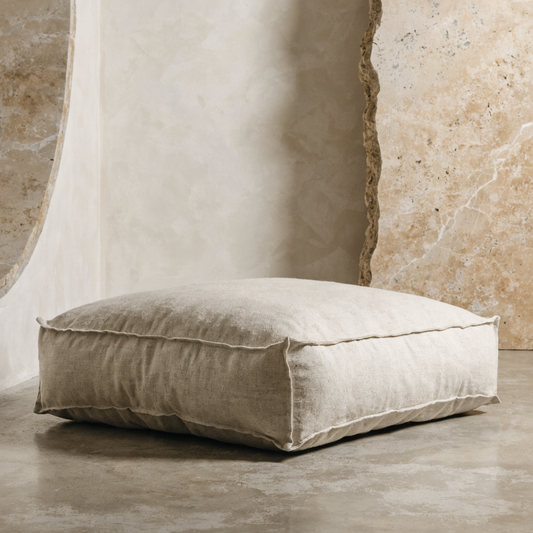 Orthopedic Memory Foam Dog Bed Oatmeal Linen