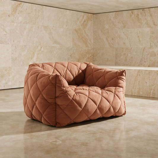 Sofa Quilted Down Dog Bed Clay