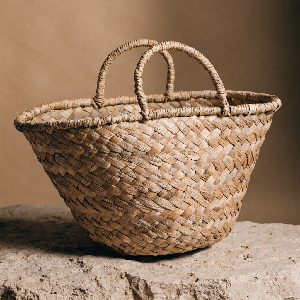 Market Seagrass Basket Handled Large