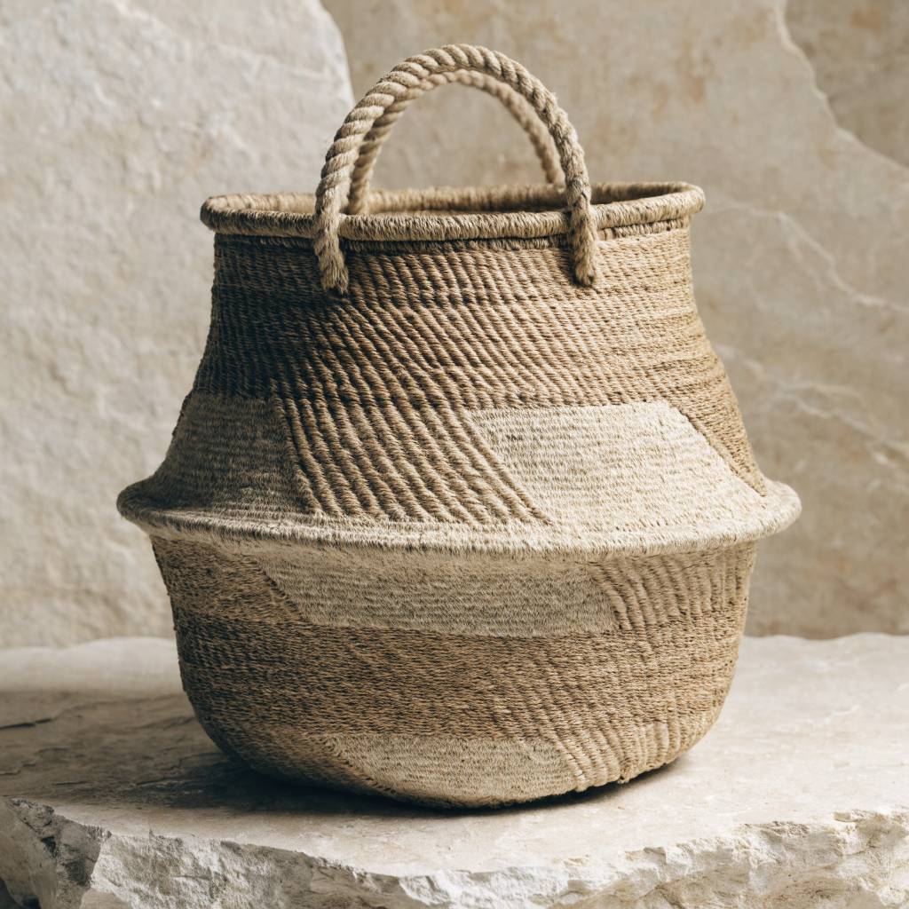 Laundry Seagrass Basket Rope Handles XL