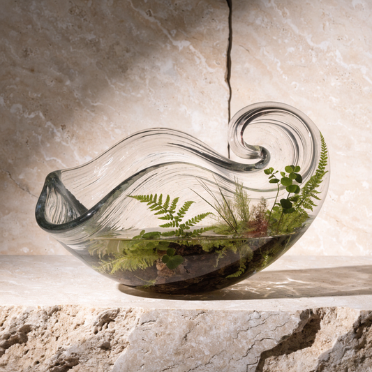 Wave Vessel Blown-Glass Ecosystem