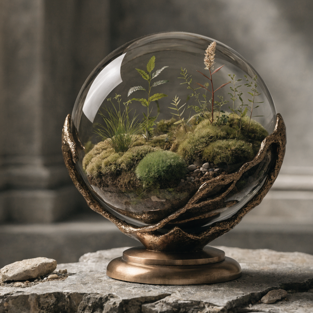 Ecosystem Orb Bronze Glass
