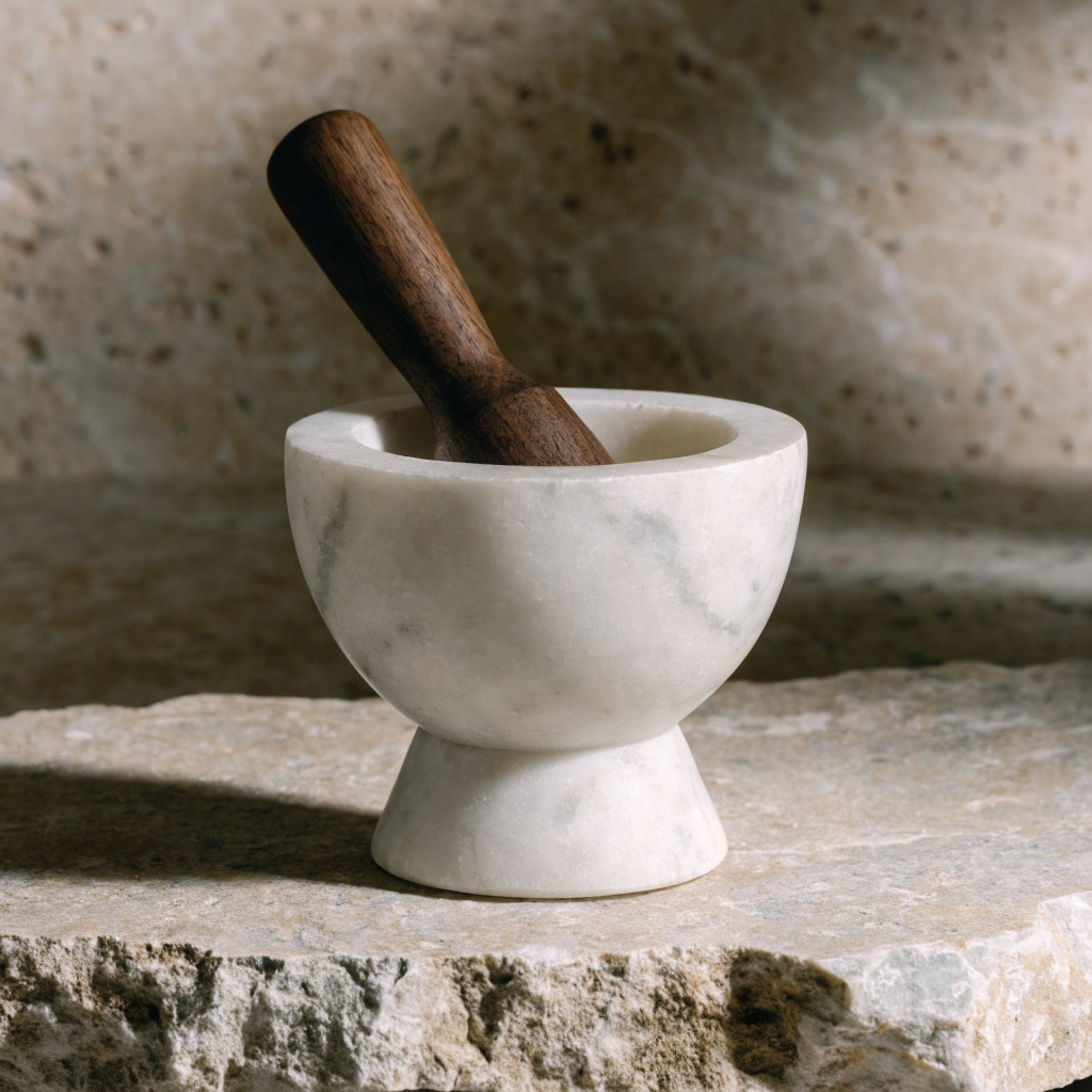 Marble Walnut Pestle and Mortar