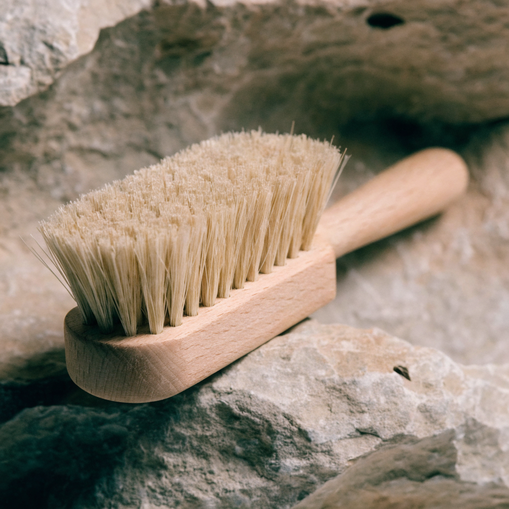 Produce Cleaning Brush Wood Tampico