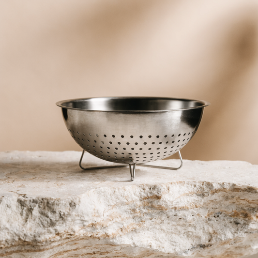 Harvest Colander Bowl Perforated Steel