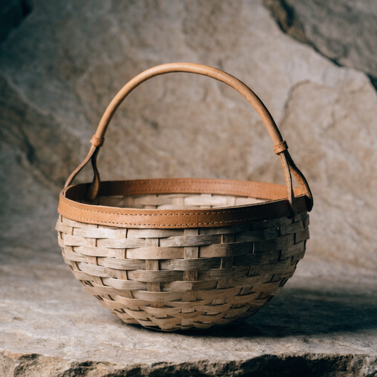 Foraging Basket Leather Ash