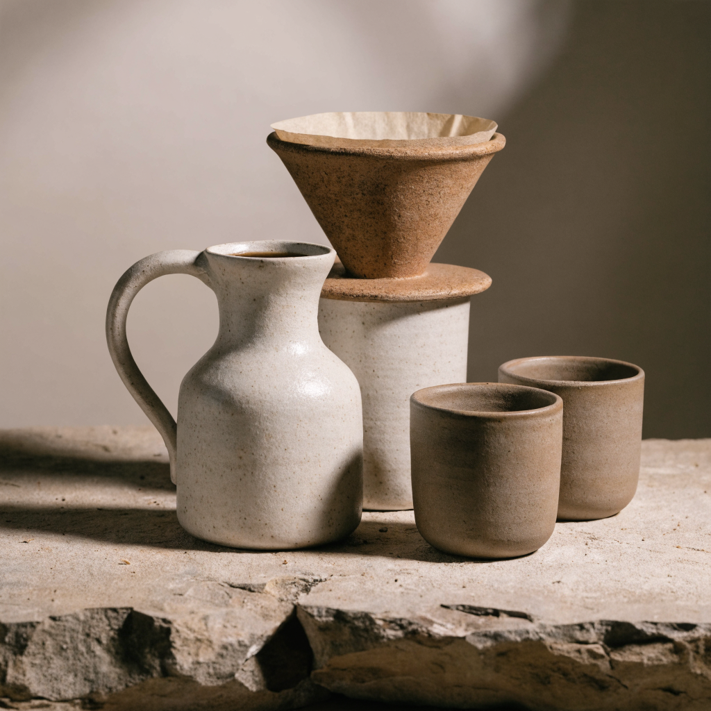 Pour-Over Coffee Ritual Set Stoneware