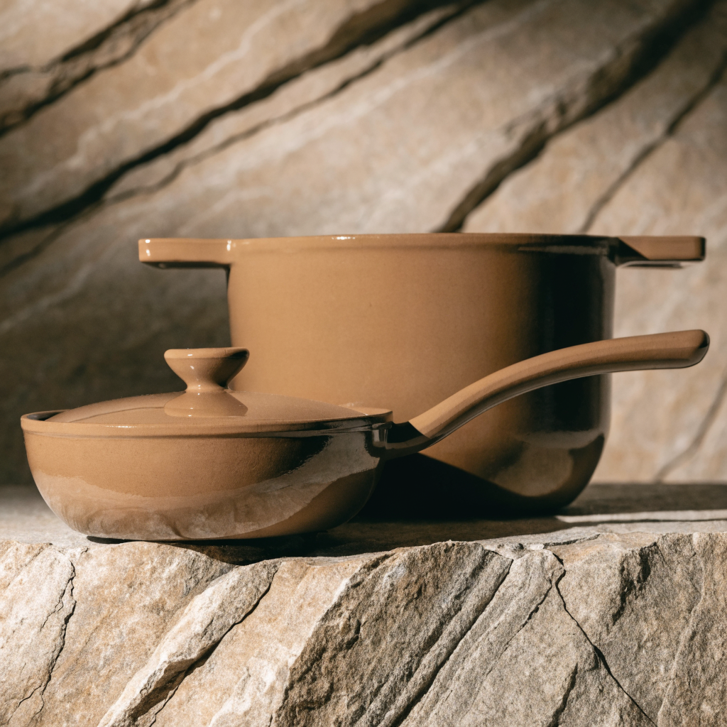 Enameled Cookware Set Clay 3-Piece