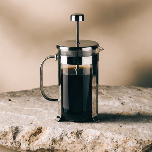French press stainless and glass