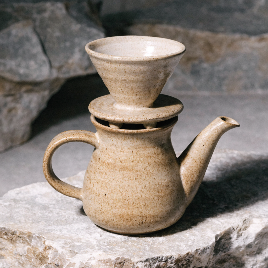 Ceramic pour-over coffee pot set