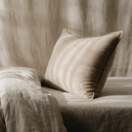 Down-Alternative Pillow — Cashmere-Blend Cover