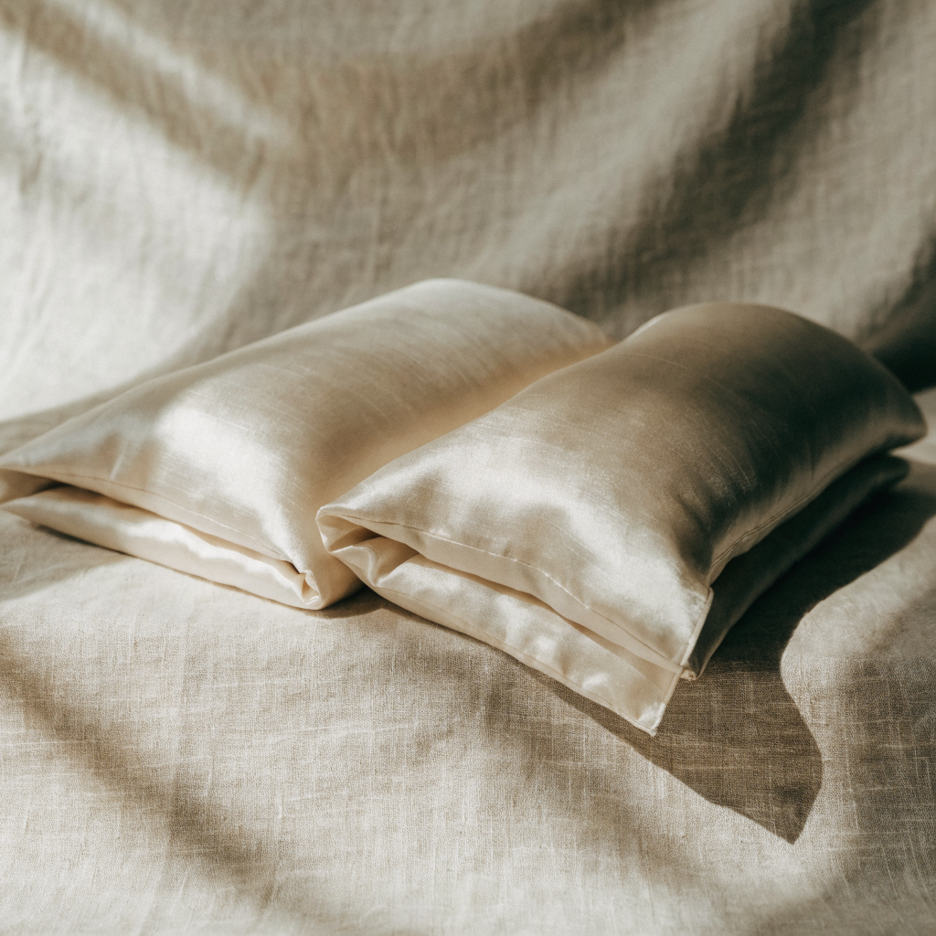 Mulberry Silk Pillowcase Pair — Ivory