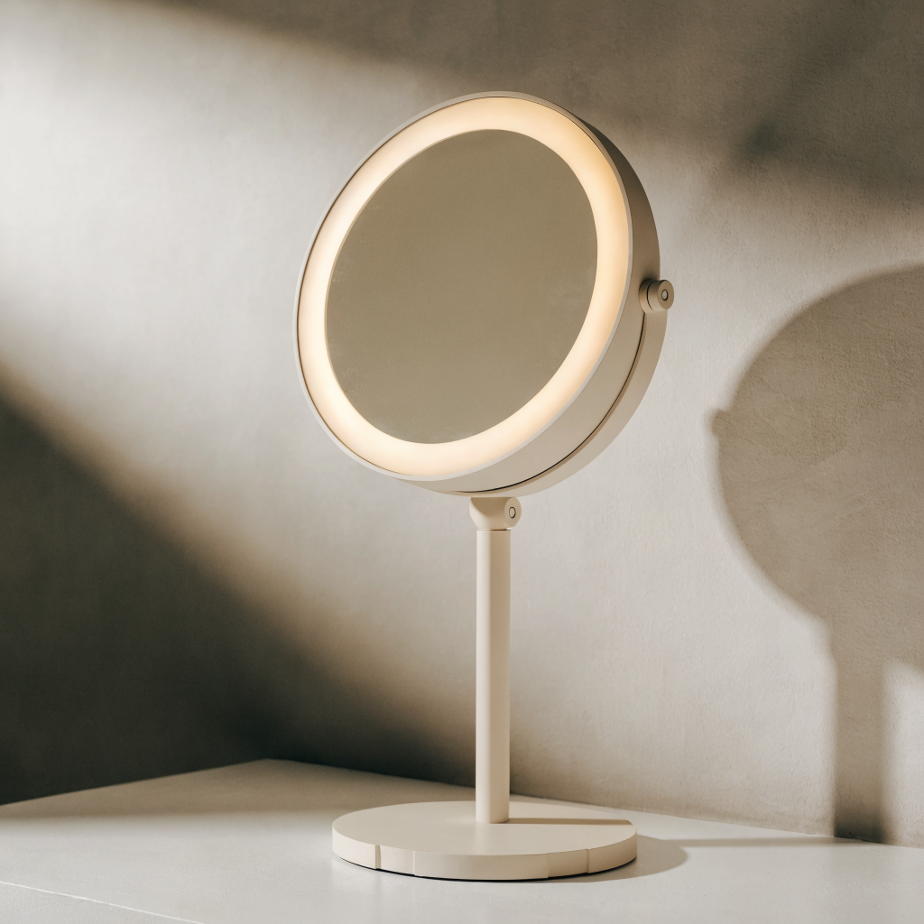 Touch-Dim Vanity Mirror — Adjustable